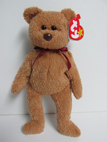 Curly, Brown Bear, NON-MINT SWING TAG<br>Ty - Beanie Baby<br>